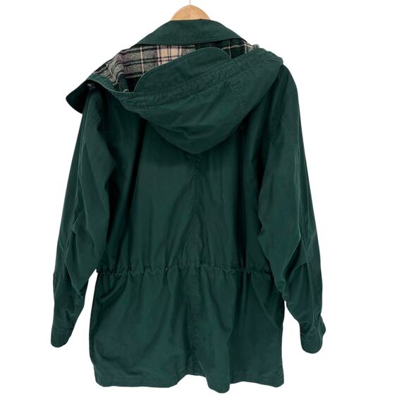 Eddie Bauer Hooded Jacket Chore Barn Coat Parka Mens M Plaid Wool Lined Field - Picture 2 of 10